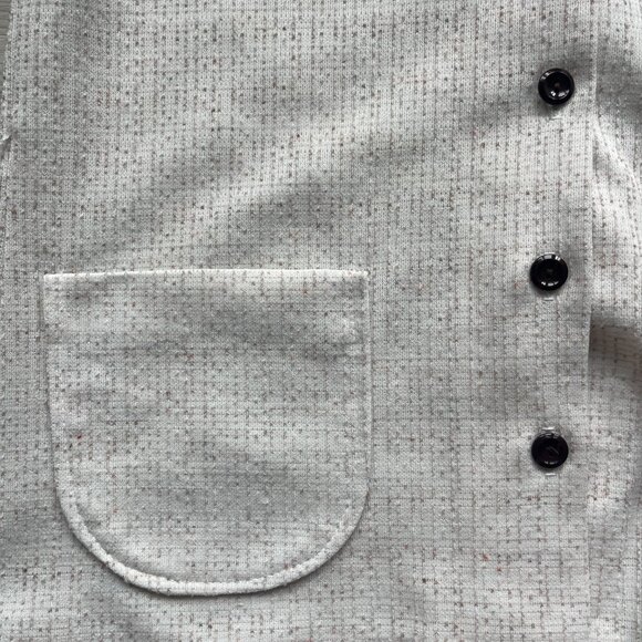 Vintage Cream Textured Lounge Set - Shirt & Pants - Picture 5 of 5